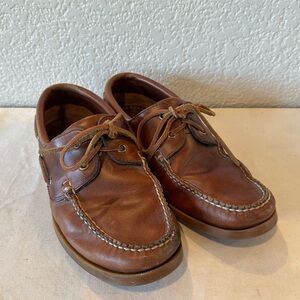 Brooks Brothers Hand Sewn Chestnut Leather Top Sider Boat Shoes